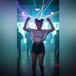 Urban Outfitters NWT Glitter Silver Sequin Sparkle Party Crop Top Women’s Size S